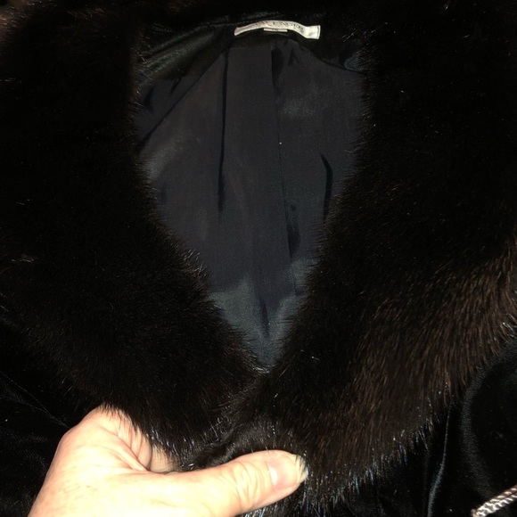 VTG Kay Unger Evening Collection Velvet/Fox Jacket - Picture 2 of 14